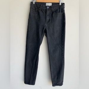 Everlane straight ankle faded black high rise denim